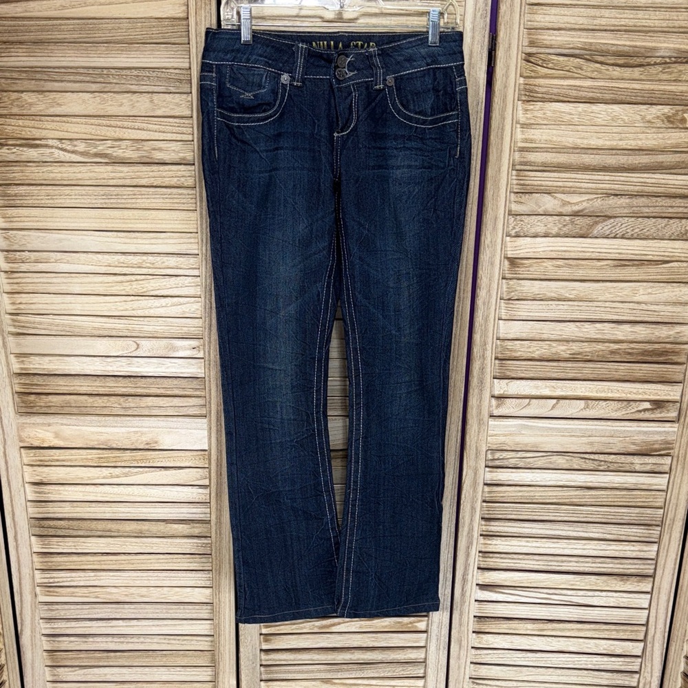 Vanilla Star Jeans Deep Indigo Straight Leg Size 9 - Picture 2 of 15